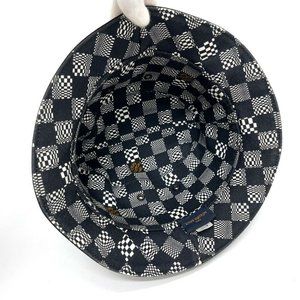 Louis Vuitton Size 60 Black x White Distorted Damier Bucket Hat